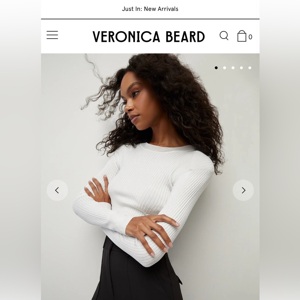 NWT Veronica Beard long sleeve off white small